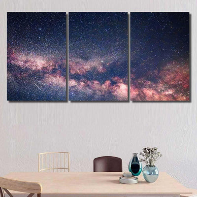 Perseid Meteor Shower Milky Way Sky Galaxy Sky and Space Multi Piece Panel Canvas Home Decor Housewarming Gift Ideas Poster Canvas Gallery Prints