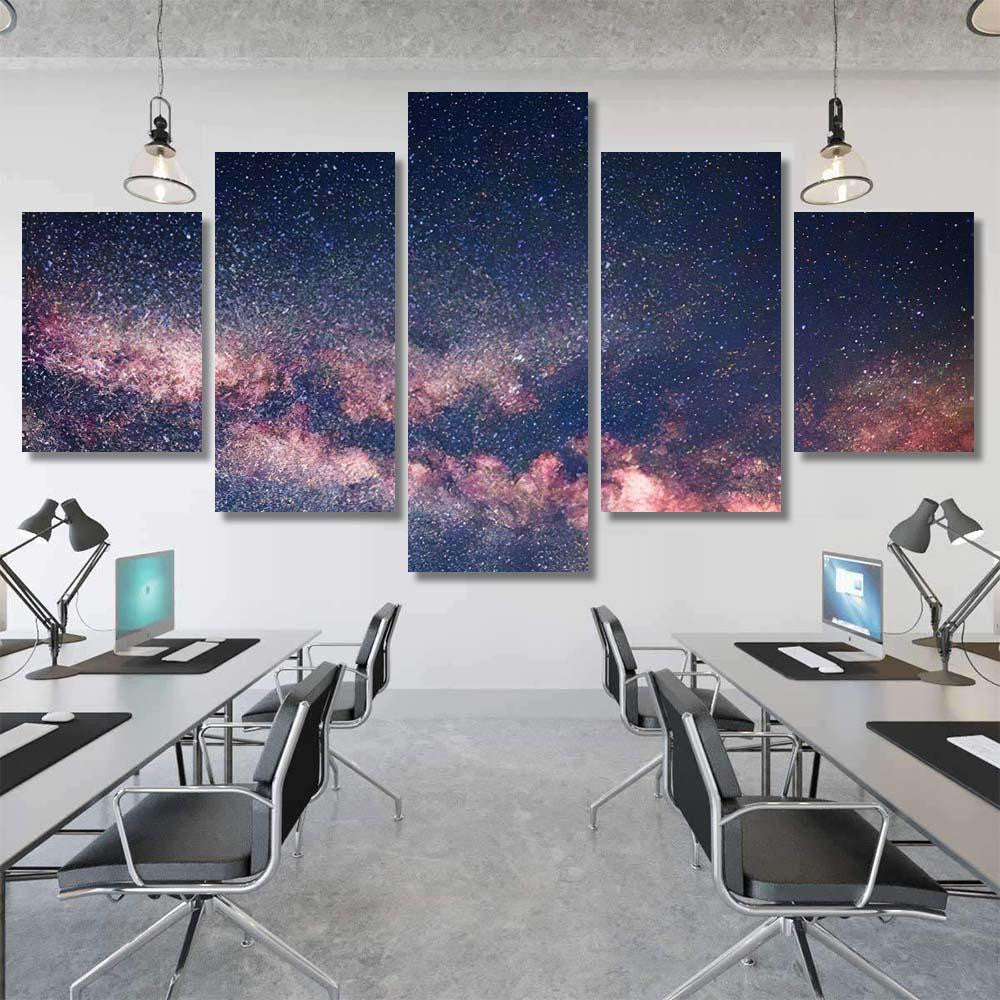 Perseid Meteor Shower Milky Way Sky Galaxy Sky and Space Multi Piece Panel Canvas Home Decor Housewarming Gift Ideas Poster Canvas Gallery Prints