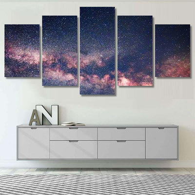 Perseid Meteor Shower Milky Way Sky Galaxy Sky and Space Multi Piece Panel Canvas Home Decor Housewarming Gift Ideas Poster Canvas Gallery Prints