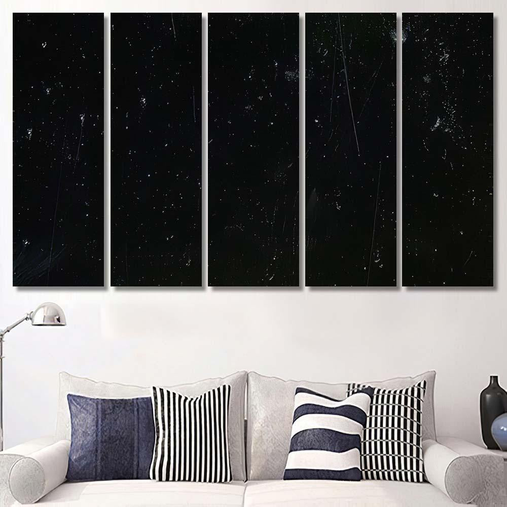Noise Black Background Overlay Abstract Film 2 Galaxy Sky and Space Multi Piece Panel Canvas Home Decor Housewarming Gift Ideas Poster Canvas Gallery Prints