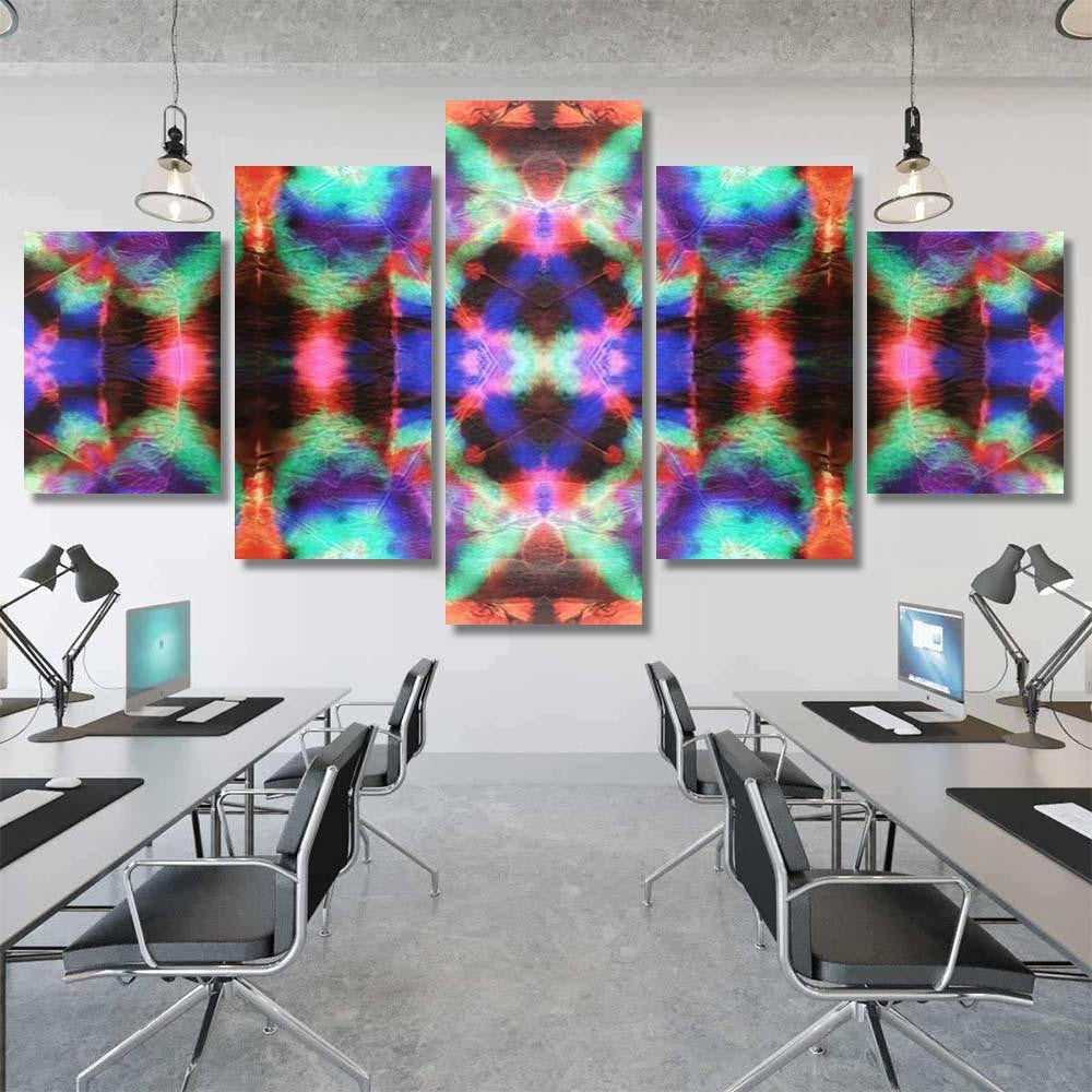 Luminescent Mirror Tone Vintage Old Texture Galaxy Sky and Space Multi Piece Panel Canvas Home Decor Housewarming Gift Ideas Poster Canvas Gallery Prints