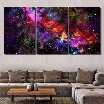 Star Field Galaxy Space Nebulae Abstract 2 Galaxy Sky and Space Multi Piece Panel Canvas Home Decor Housewarming Gift Ideas Poster Canvas Gallery Prints