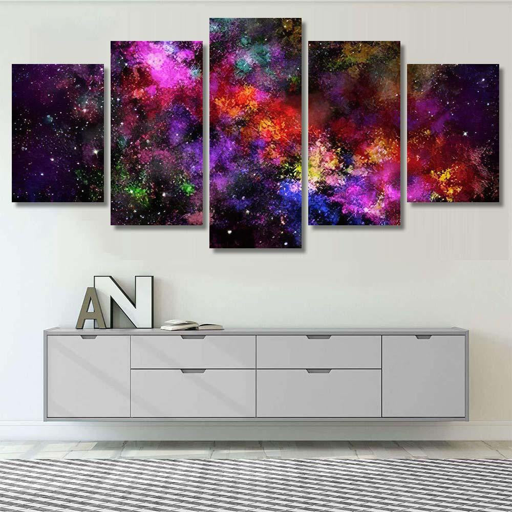 Star Field Galaxy Space Nebulae Abstract 2 Galaxy Sky and Space Multi Piece Panel Canvas Home Decor Housewarming Gift Ideas Poster Canvas Gallery Prints