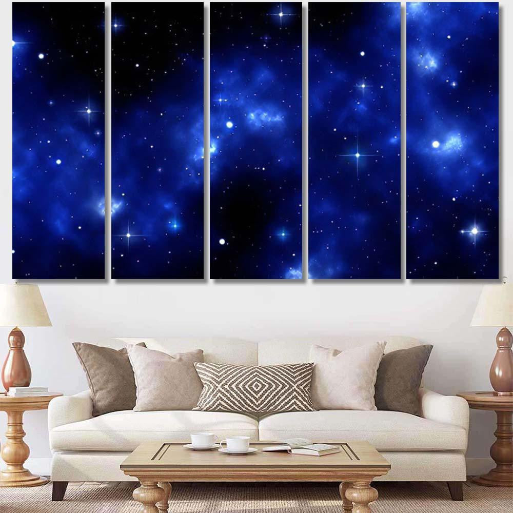 Space Galaxy Background Shining Stars Nebul A2 Galaxy Sky and Space Multi Piece Panel Canvas Home Decor Housewarming Gift Ideas Poster Canvas Gallery Prints