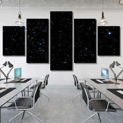 Night Sky Bright Stars Vector Galaxy Sky and Space Multi Piece Panel Canvas Home Decor Housewarming Gift Ideas Poster Canvas Gallery Prints