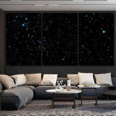 Night Sky Bright Stars Vector Galaxy Sky and Space Multi Piece Panel Canvas Home Decor Housewarming Gift Ideas Poster Canvas Gallery Prints