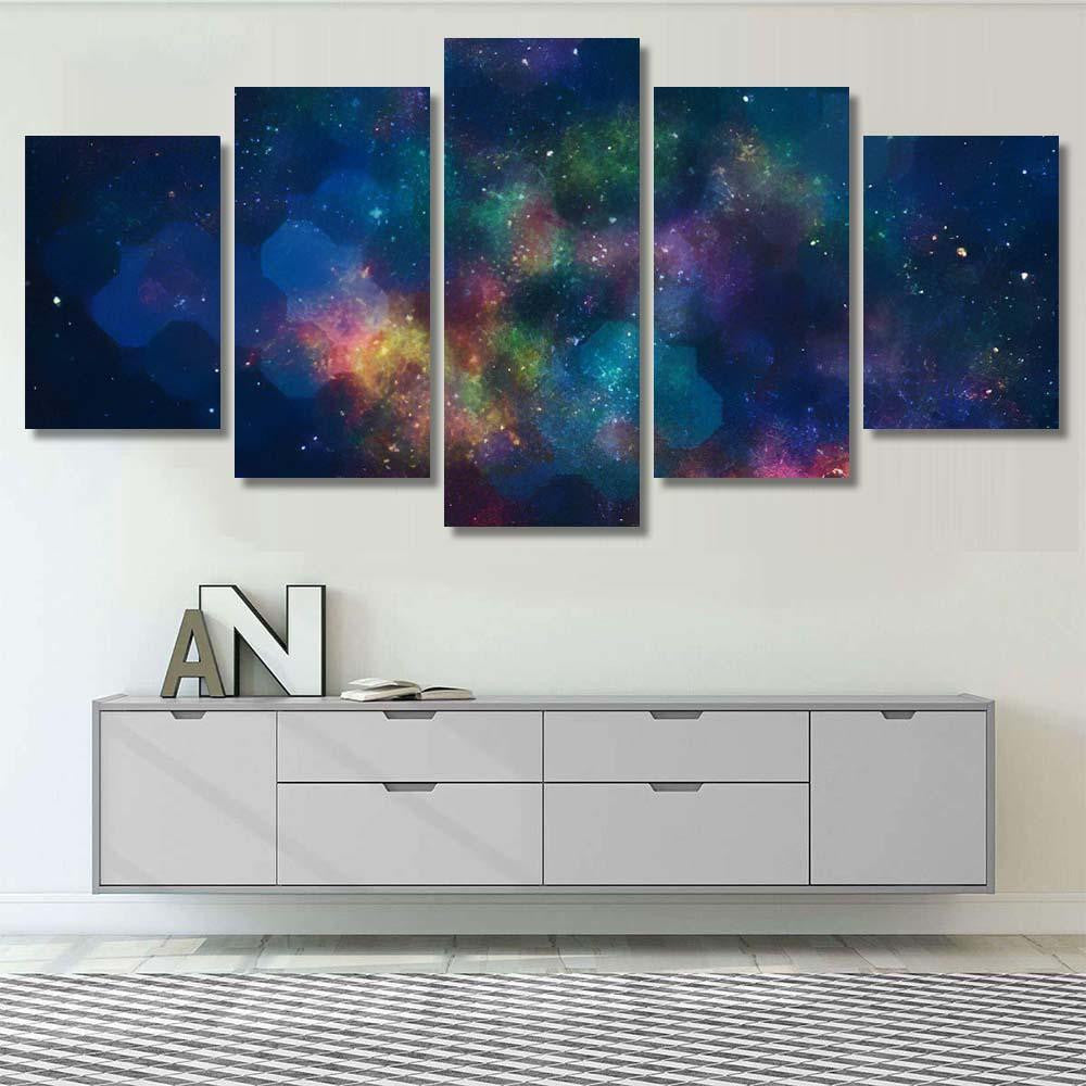 Star Field Galaxy Space Nebula Abstract 2 Galaxy Sky and Space Multi Piece Panel Canvas Home Decor Housewarming Gift Ideas Poster Canvas Gallery Prints