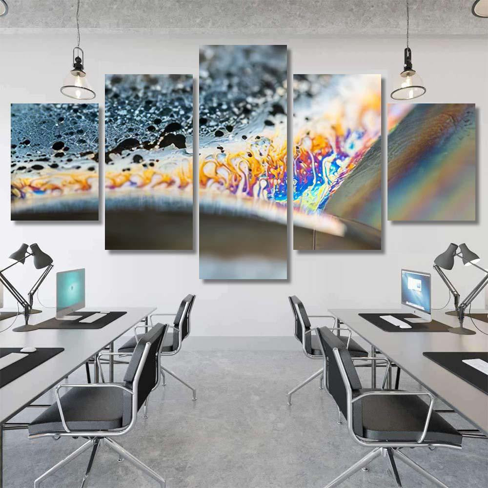 Psychedelic Abstract Planet Soap Bubble Light 5 Galaxy Sky and Space Multi Piece Panel Canvas Home Decor Housewarming Gift Ideas Poster Canvas Gallery Prints