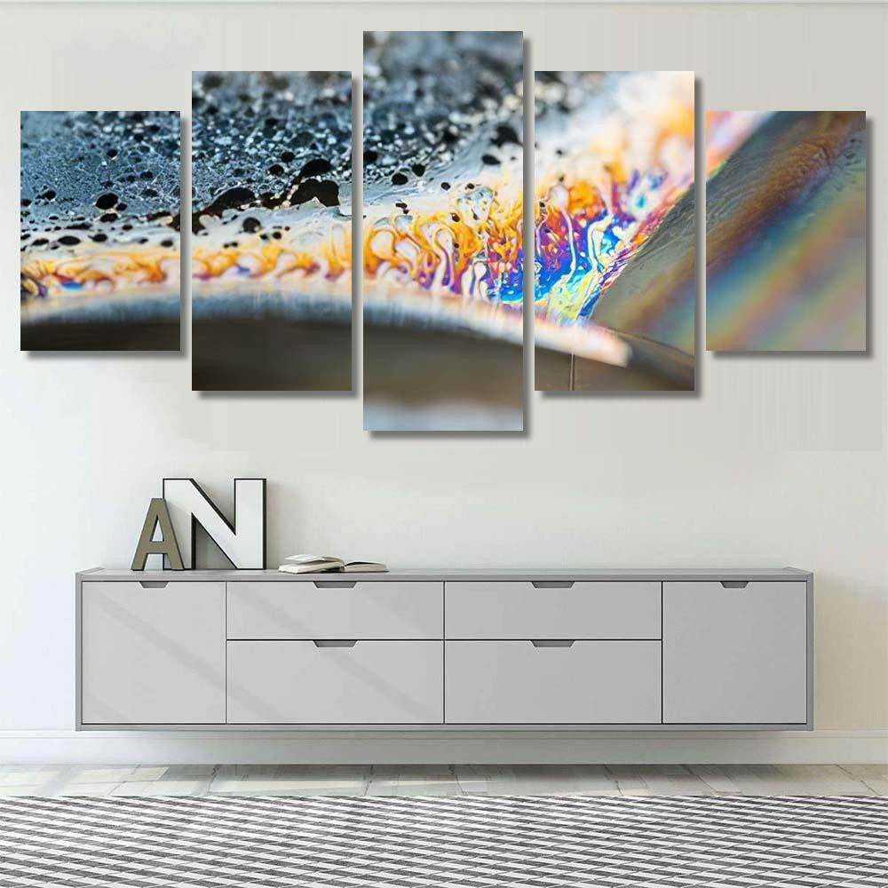 Psychedelic Abstract Planet Soap Bubble Light 5 Galaxy Sky and Space Multi Piece Panel Canvas Home Decor Housewarming Gift Ideas Poster Canvas Gallery Prints