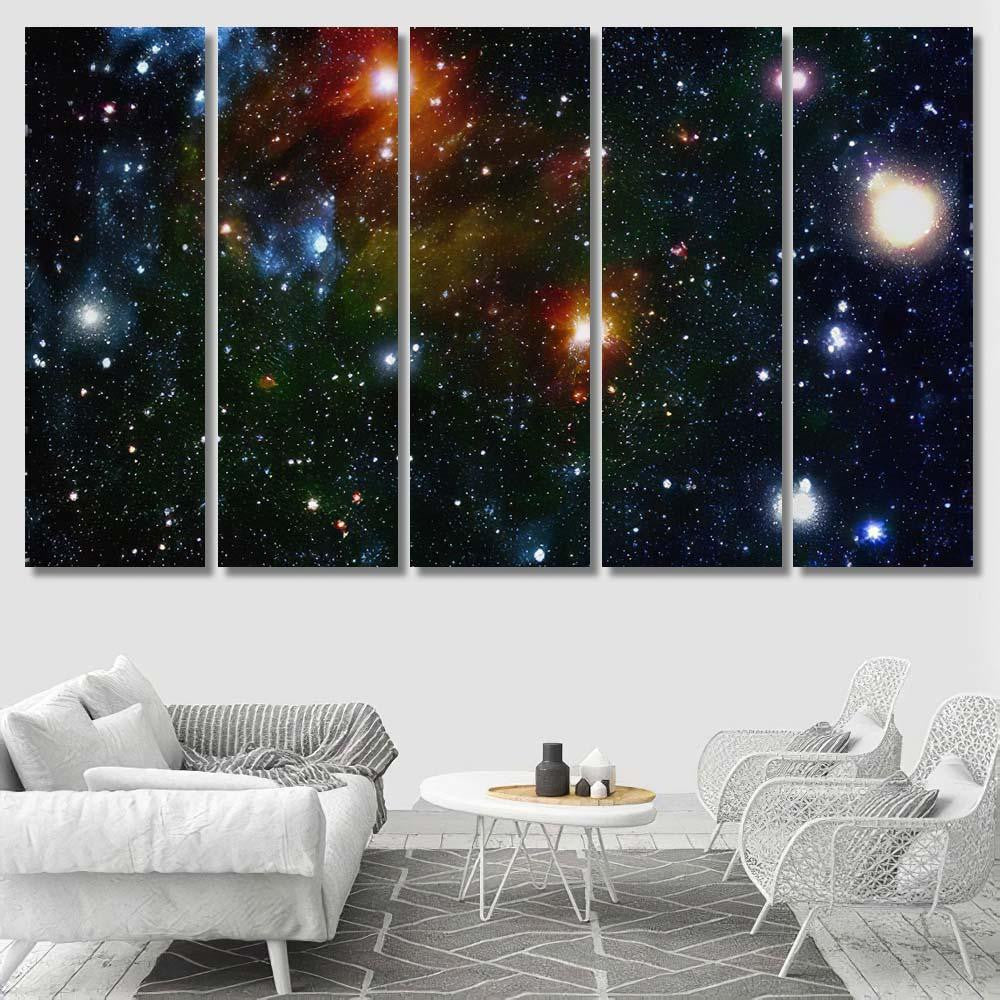 Planet Elements This Image Furnished By 1 Galaxy Sky and Space Multi Piece Panel Canvas Home Decor Housewarming Gift Ideas Poster Canvas Gallery Prints