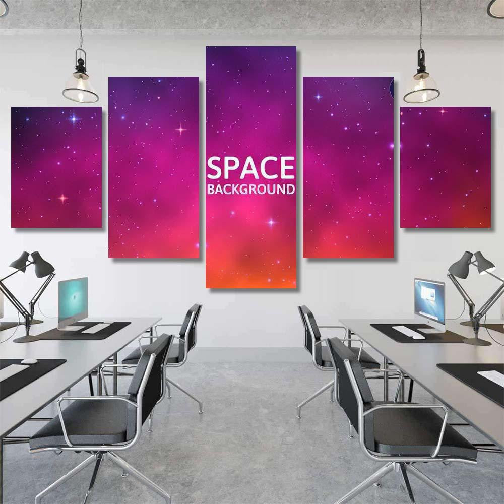 Space Background Colorful Galaxy Nebula Planet Galaxy Sky and Space Multi Piece Panel Canvas Home Decor Housewarming Gift Ideas Poster Canvas Gallery Prints