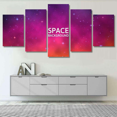 Space Background Colorful Galaxy Nebula Planet Galaxy Sky and Space Multi Piece Panel Canvas Home Decor Housewarming Gift Ideas Poster Canvas Gallery Prints