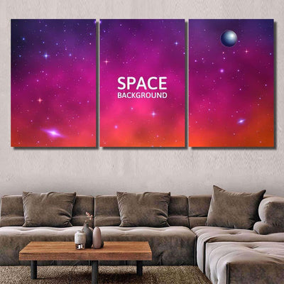 Space Background Colorful Galaxy Nebula Planet Galaxy Sky and Space Multi Piece Panel Canvas Home Decor Housewarming Gift Ideas Poster Canvas Gallery Prints