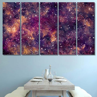 Star Field Galaxy Space Nebula Abstract 3 Galaxy Sky and Space Multi Piece Panel Canvas Home Decor Housewarming Gift Ideas Poster Canvas Gallery Prints