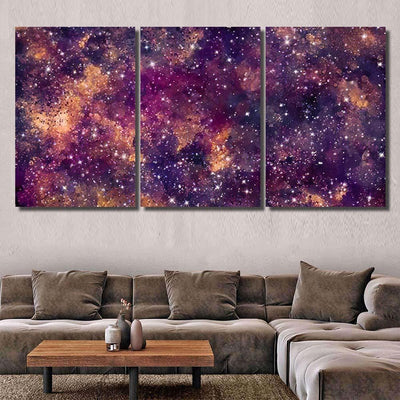 Star Field Galaxy Space Nebula Abstract 3 Galaxy Sky and Space Multi Piece Panel Canvas Home Decor Housewarming Gift Ideas Poster Canvas Gallery Prints