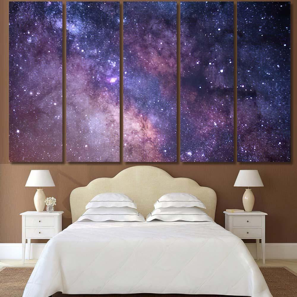 Planets Spcae Galaxy Sky and Space Multi Piece Panel Canvas Home Decor Housewarming Gift Ideas Poster Canvas Gallery Prints