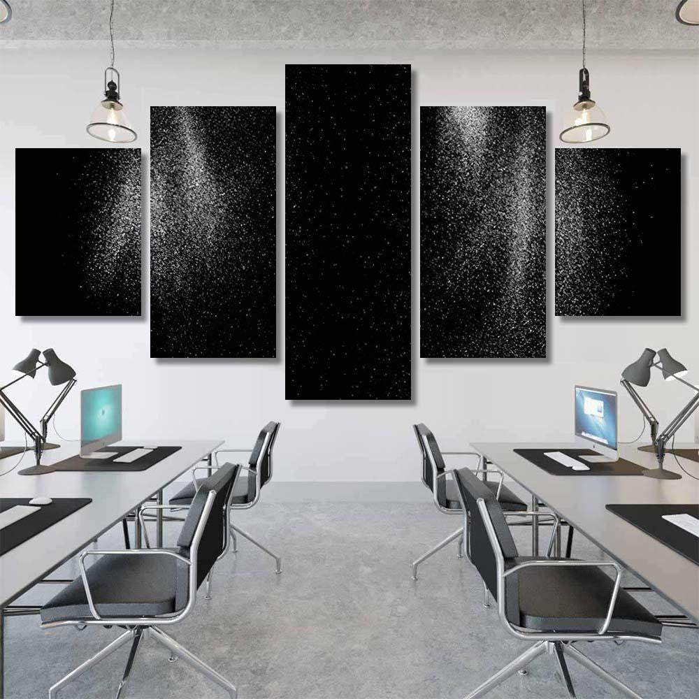 Launched White Powder Splash On Black Galaxy Sky and Space Multi Piece Panel Canvas Home Decor Housewarming Gift Ideas Poster Canvas Gallery Prints