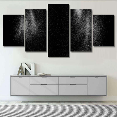 Launched White Powder Splash On Black Galaxy Sky and Space Multi Piece Panel Canvas Home Decor Housewarming Gift Ideas Poster Canvas Gallery Prints