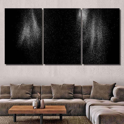Launched White Powder Splash On Black Galaxy Sky and Space Multi Piece Panel Canvas Home Decor Housewarming Gift Ideas Poster Canvas Gallery Prints