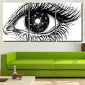 Isolated Vector Illustration Realistic Human Eye 3 Galaxy Sky and Space Multi Piece Panel Canvas Home Decor Housewarming Gift Ideas Poster Canvas Gallery Prints
