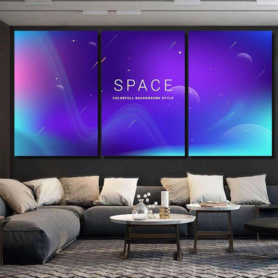 Space Background Vector Illustration 1 Galaxy Sky and Space Multi Piece Panel Canvas Home Decor Housewarming Gift Ideas Poster Canvas Gallery Prints