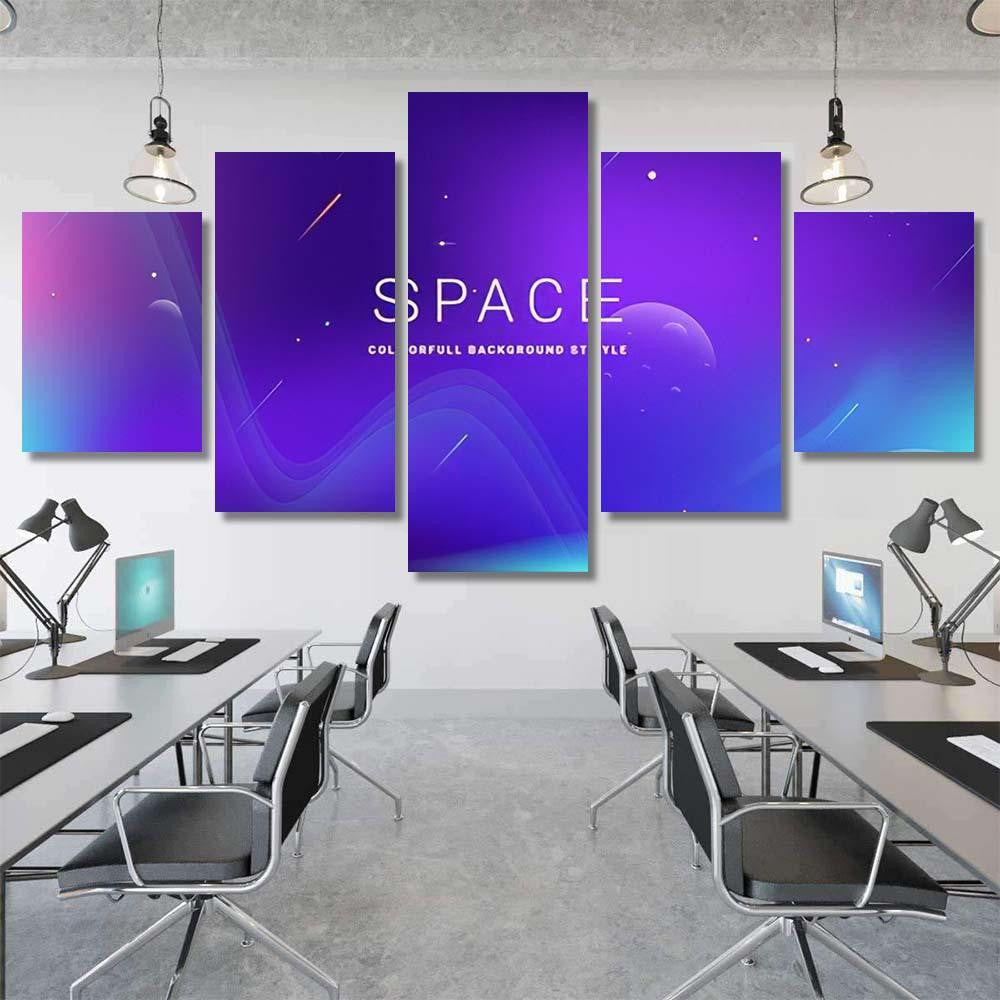 Space Background Vector Illustration 1 Galaxy Sky and Space Multi Piece Panel Canvas Home Decor Housewarming Gift Ideas Poster Canvas Gallery Prints