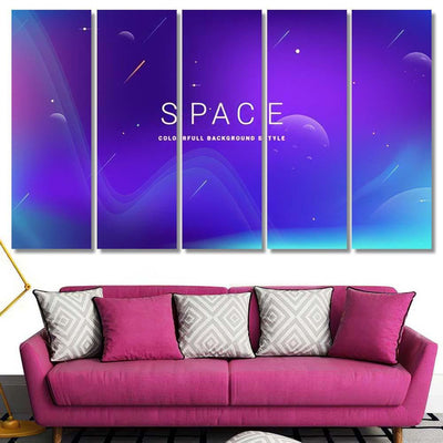 Space Background Vector Illustration 1 Galaxy Sky and Space Multi Piece Panel Canvas Home Decor Housewarming Gift Ideas Poster Canvas Gallery Prints