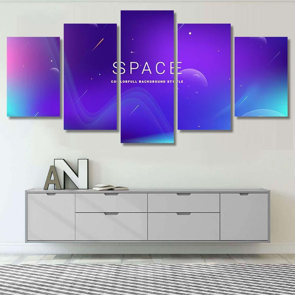 Space Background Vector Illustration 1 Galaxy Sky and Space Multi Piece Panel Canvas Home Decor Housewarming Gift Ideas Poster Canvas Gallery Prints