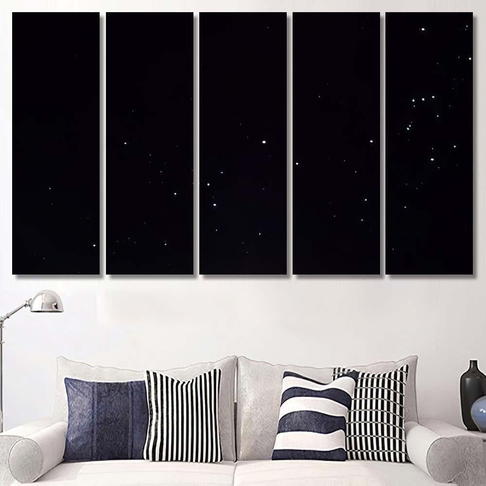 Night Sky 97 Galaxy Sky and Space Multi Piece Panel Canvas Home Decor Housewarming Gift Ideas Poster Canvas Gallery Prints