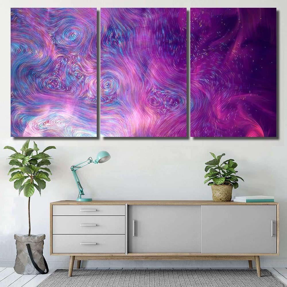 Lsd Vivid Psychedelic Background Structured Spinning Galaxy Sky and Space Multi Piece Panel Canvas Home Decor Housewarming Gift Ideas Poster Canvas Gallery Prints