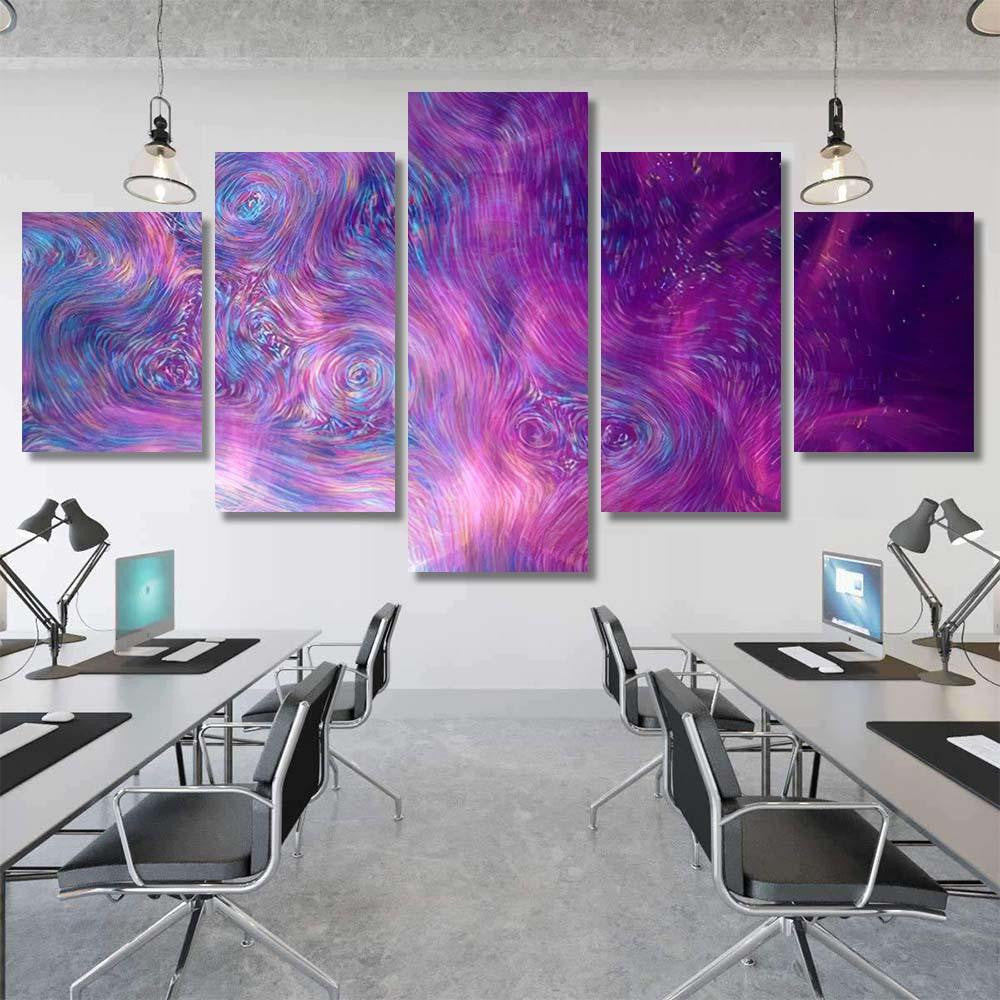 Lsd Vivid Psychedelic Background Structured Spinning Galaxy Sky and Space Multi Piece Panel Canvas Home Decor Housewarming Gift Ideas Poster Canvas Gallery Prints
