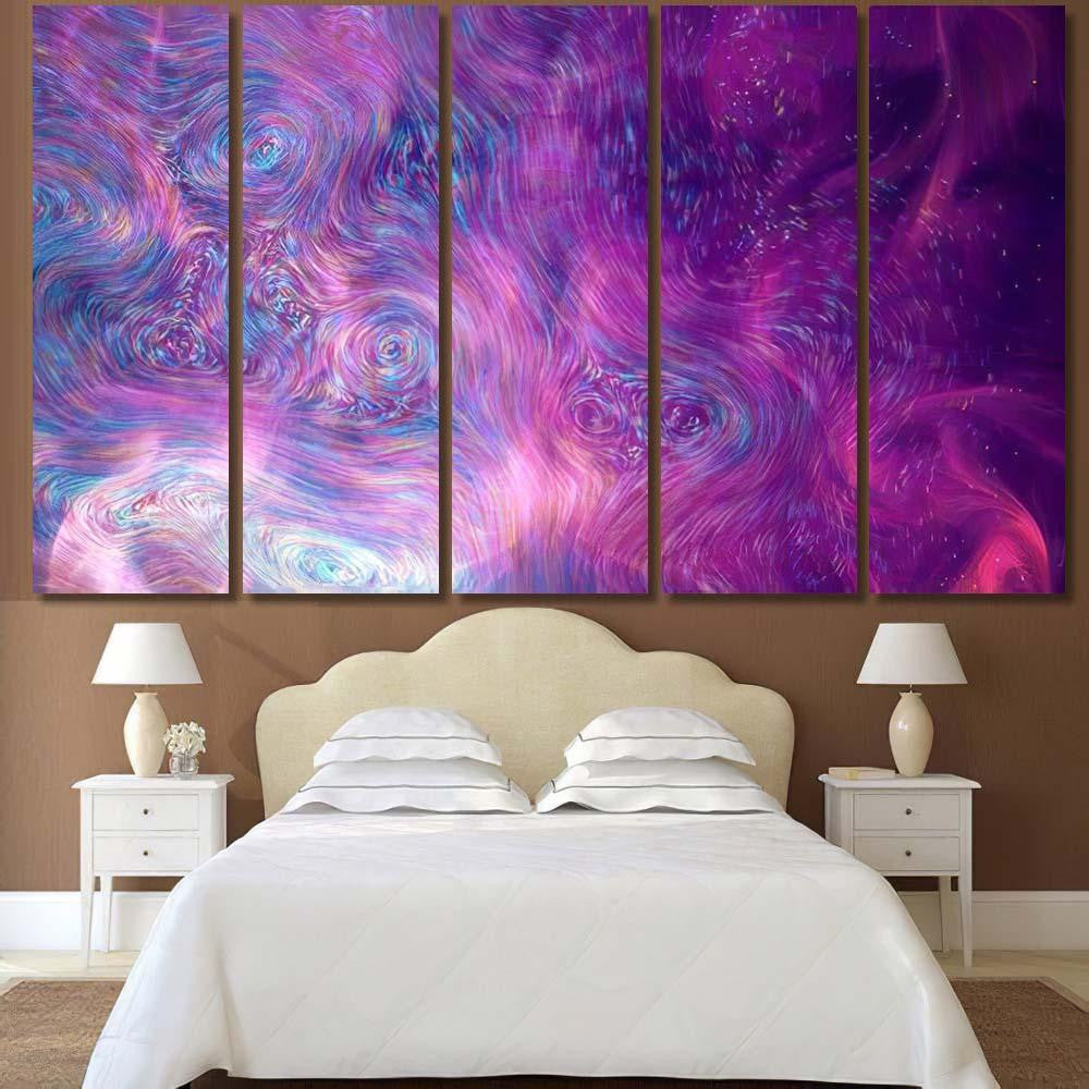 Lsd Vivid Psychedelic Background Structured Spinning Galaxy Sky and Space Multi Piece Panel Canvas Home Decor Housewarming Gift Ideas Poster Canvas Gallery Prints
