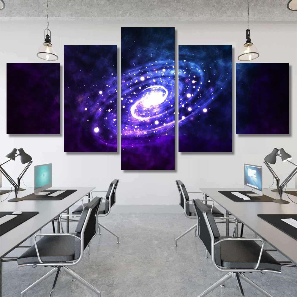 Spiral Galaxy On Space Background Realistic Galaxy Sky and Space Multi Piece Panel Canvas Home Decor Housewarming Gift Ideas Poster Canvas Gallery Prints