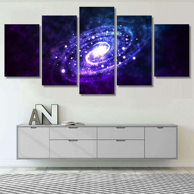 Spiral Galaxy On Space Background Realistic Galaxy Sky and Space Multi Piece Panel Canvas Home Decor Housewarming Gift Ideas Poster Canvas Gallery Prints