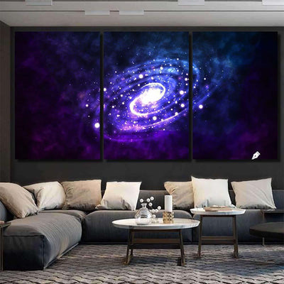 Spiral Galaxy On Space Background Realistic Galaxy Sky and Space Multi Piece Panel Canvas Home Decor Housewarming Gift Ideas Poster Canvas Gallery Prints