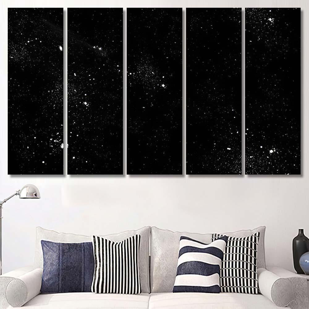 Stars Field 1 Galaxy Sky and Space Multi Piece Panel Canvas Home Decor Housewarming Gift Ideas Poster Canvas Gallery Prints
