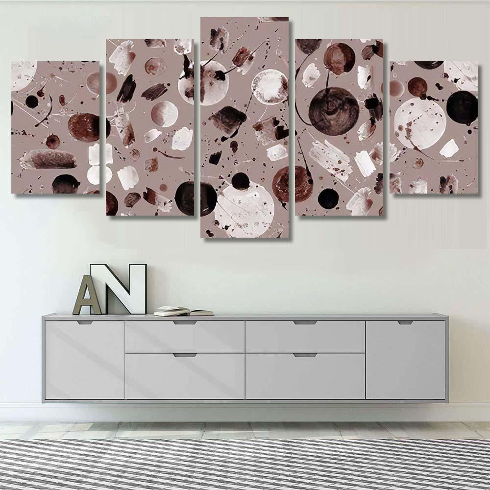 Hand Abstract Watercolor Galaxy Planets 7 Galaxy Sky and Space Multi Piece Panel Canvas Home Decor Housewarming Gift Ideas Poster Canvas Gallery Prints