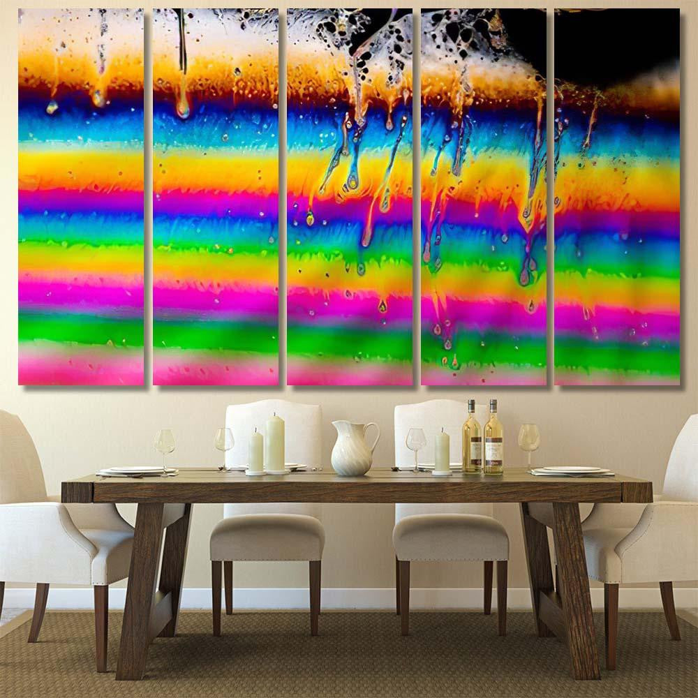Psychedelic Abstract Planet Soap Bubble Light 32 Galaxy Sky and Space Multi Piece Panel Canvas Home Decor Housewarming Gift Ideas Poster Canvas Gallery Prints