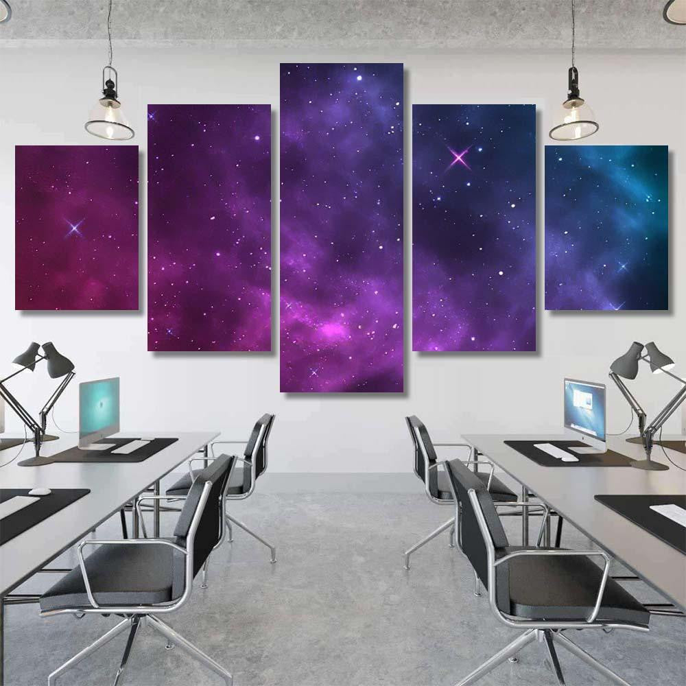 Space Background Realistic Starry Night Cosmos Galaxy Sky and Space Multi Piece Panel Canvas Home Decor Housewarming Gift Ideas Poster Canvas Gallery Prints