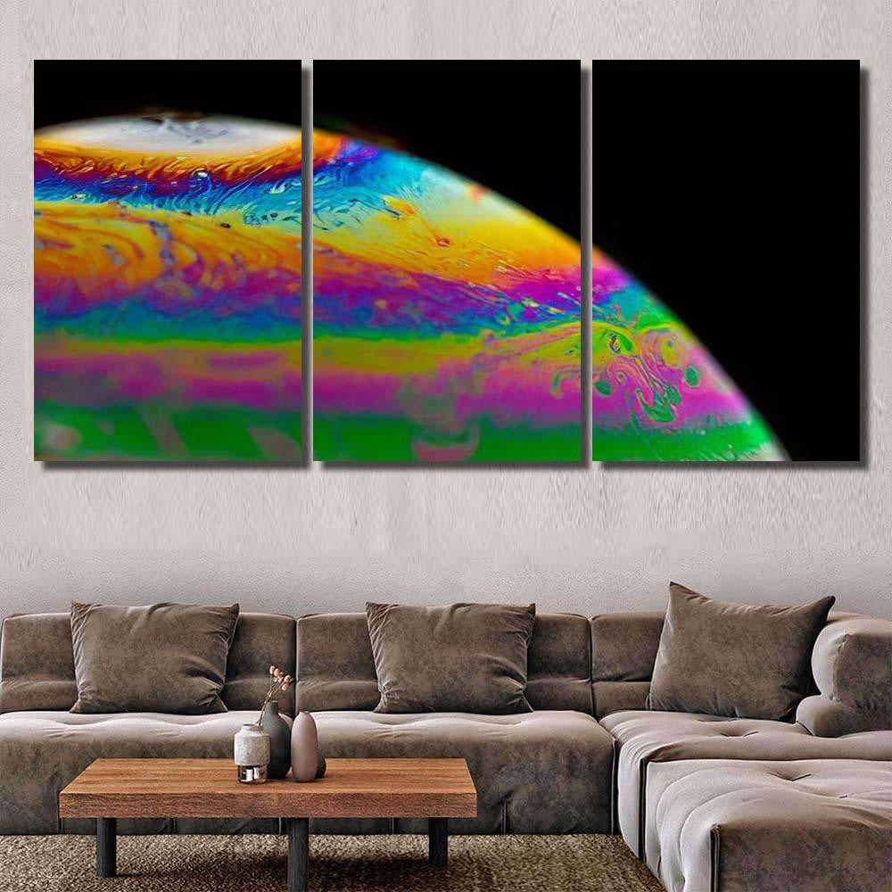 Psychedelic Abstract Planet Soap Bubble Light 27 Galaxy Sky and Space Multi Piece Panel Canvas Home Decor Housewarming Gift Ideas Poster Canvas Gallery Prints