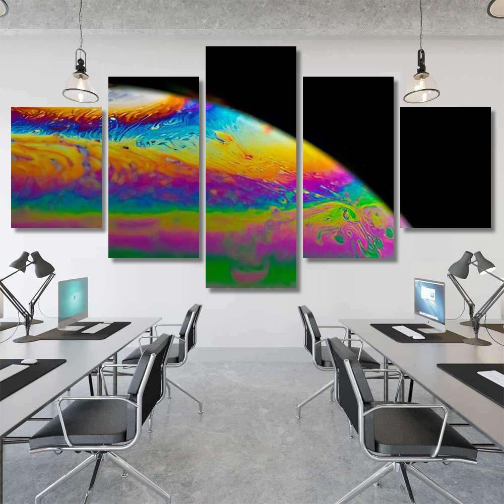 Psychedelic Abstract Planet Soap Bubble Light 27 Galaxy Sky and Space Multi Piece Panel Canvas Home Decor Housewarming Gift Ideas Poster Canvas Gallery Prints