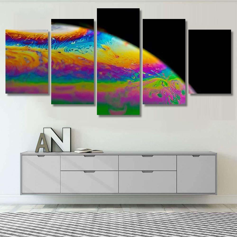 Psychedelic Abstract Planet Soap Bubble Light 27 Galaxy Sky and Space Multi Piece Panel Canvas Home Decor Housewarming Gift Ideas Poster Canvas Gallery Prints