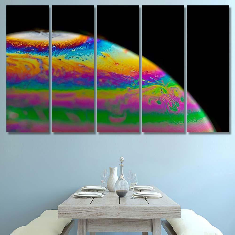 Psychedelic Abstract Planet Soap Bubble Light 27 Galaxy Sky and Space Multi Piece Panel Canvas Home Decor Housewarming Gift Ideas Poster Canvas Gallery Prints