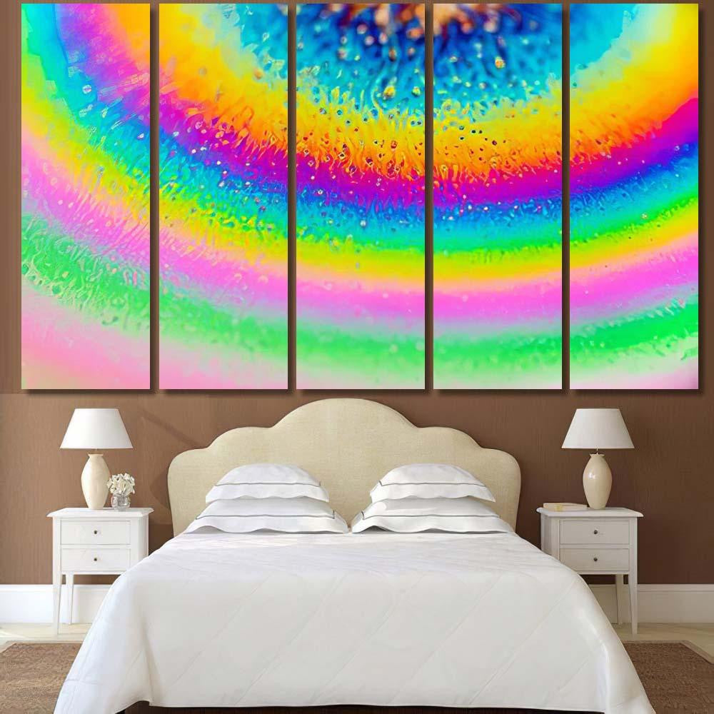 Psychedelic Abstract Planet Soap Bubble Light 15 Galaxy Sky and Space Multi Piece Panel Canvas Home Decor Housewarming Gift Ideas Poster Canvas Gallery Prints