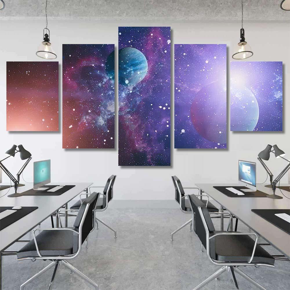 Space Many Light Years Far Earth 1 Galaxy Sky and Space Multi Piece Panel Canvas Home Decor Housewarming Gift Ideas Poster Canvas Gallery Prints