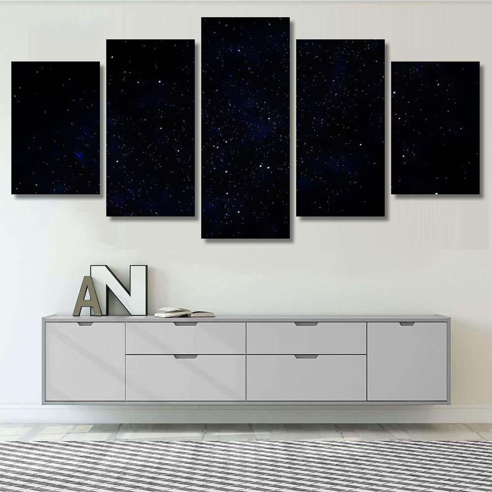 Space Star Galaxy Universe Scene Galaxy Sky and Space Multi Piece Panel Canvas Home Decor Housewarming Gift Ideas Poster Canvas Gallery Prints