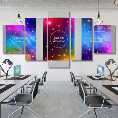 Set Romantic Postcards Cosmos Stars Background Galaxy Sky and Space Multi Piece Panel Canvas Home Decor Housewarming Gift Ideas Poster Canvas Gallery Prints