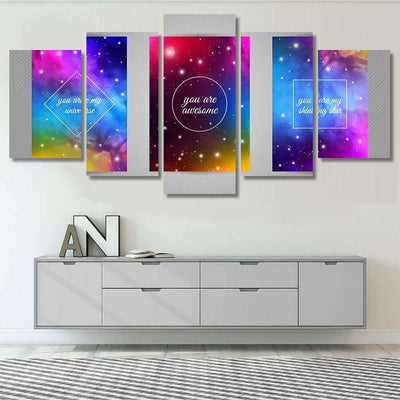 Set Romantic Postcards Cosmos Stars Background Galaxy Sky and Space Multi Piece Panel Canvas Home Decor Housewarming Gift Ideas Poster Canvas Gallery Prints