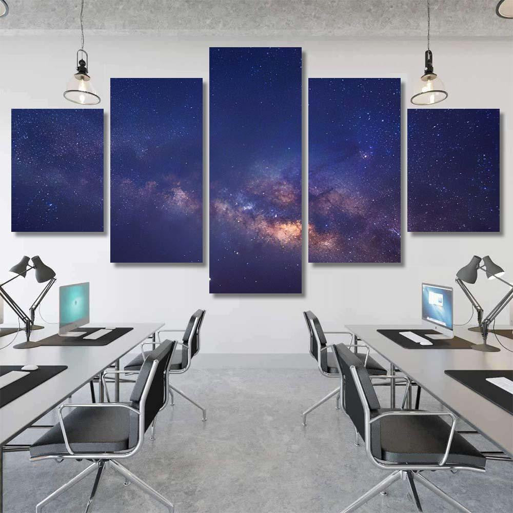 Milky Way Galaxy Stars Space Dust 6 Galaxy Sky and Space Multi Piece Panel Canvas Home Decor Housewarming Gift Ideas Poster Canvas Gallery Prints