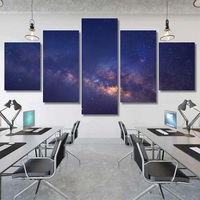 Milky Way Galaxy Stars Space Dust 6 Galaxy Sky and Space Multi Piece Panel Canvas Home Decor Housewarming Gift Ideas Poster Canvas Gallery Prints